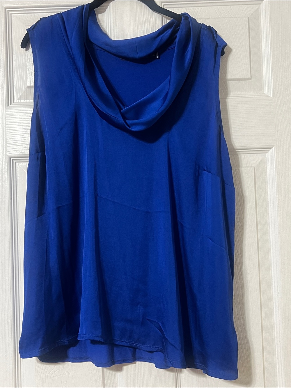 Eloquii Sleeveless Cowl Neck Women's Top - Royal Blue